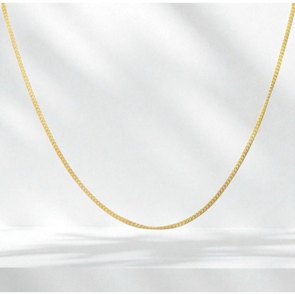 18" Curb Chain Necklace 14kt Yellow Gold Plated 925 Sterling Silver 1.4mm‎ NEW